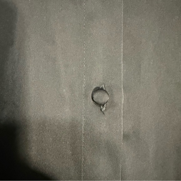 Jason Wu Black Satin Button Up Blouse With Rhinestones size S - Picture 5 of 10